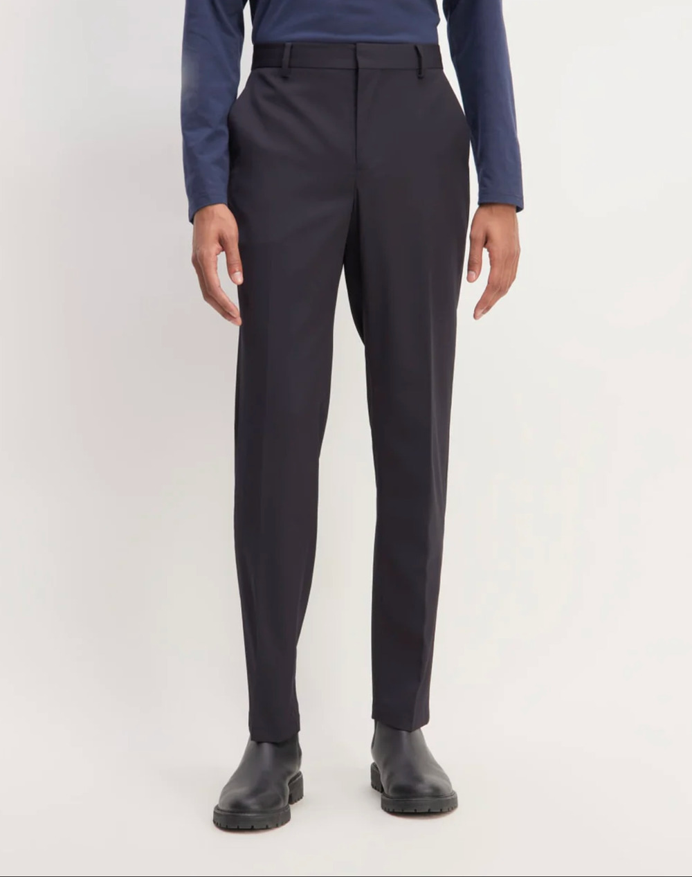 EVERLANE Men's Italian Wool Dress Pants 31x30 Navy Blue Flat Front NWT